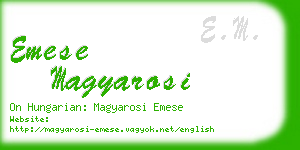 emese magyarosi business card